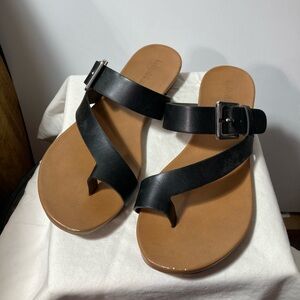 Kelly & Katie women's sandals, Brown with black straps size 8